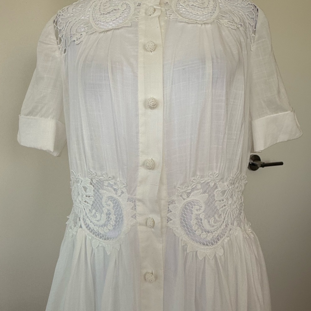 Zimmerman 100% cotton White Lace Maxi Dress - Picture 16 of 16